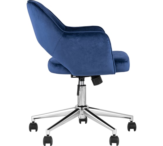 Офисное кресло Стул Груп Кларк, велюр, синий CLARKSON BLUE CHROME