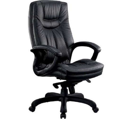 Кресло для руководителя Easy Chair CS-608Е черное, натуральная кожа с компаньоном, пластик 180436