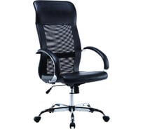 Кресло для руководителя Easy Chair 575 TPU черное, рециклированная кожа/сетка, металл 871016