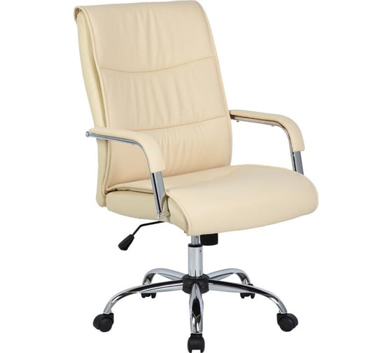 Кресло для руководителя Easy Chair 509 TPU бежевое, экокожа, металл 338539