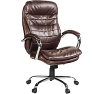Кресло для руководителя Easy Chair 515 RT темно-коричневое, кожа, металл 299462