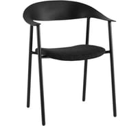 Стул для кухни обеденный Стул Груп Eila, с подушкой, пластик черный PC018-C black