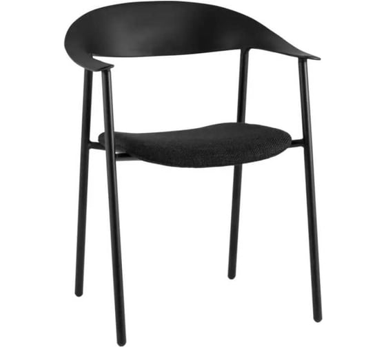 Стул для кухни обеденный Стул Груп Eila, с подушкой, пластик черный PC018-C black 1