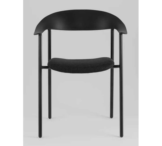 Стул для кухни обеденный Стул Груп Eila, с подушкой, пластик черный PC018-C black