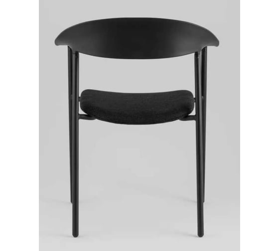 Стул для кухни обеденный Стул Груп Eila, с подушкой, пластик черный PC018-C black
