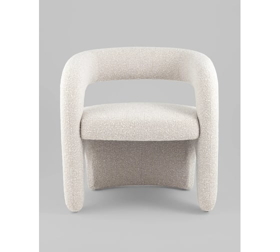 Кресло лаунж Стул Груп Стул Груп Bones, букле, жемчужный FDC5014 PEARL