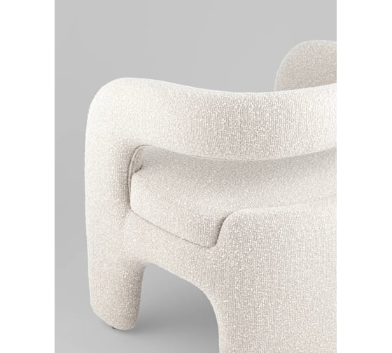 Кресло лаунж Стул Груп Стул Груп Bones, букле, жемчужный FDC5014 PEARL