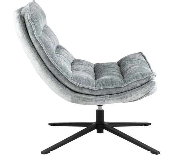 Кресло лаунж Стул Груп Lazy, букле, серый DM7658 BMG845-602 L.blue
