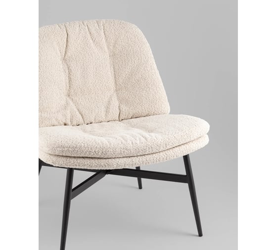 Стул-Кресло лаунж Стул Груп Tail, букле, кремовый DM5052-1 BMG857-3 cream 1