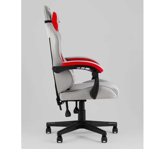 Компьютерное игровое кресло Стул Груп TopChairs Phantom, ткань, серо-красный GF-8080 TT704+TT703