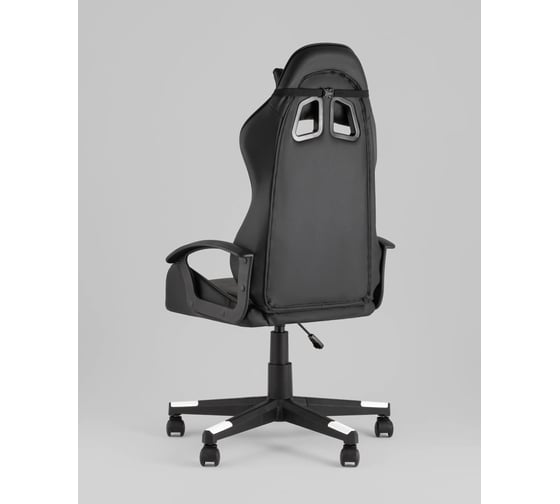Кресло компьютерное игровое Стул Груп TopChairs Warden, черно-белый GF-8066-5 black+white