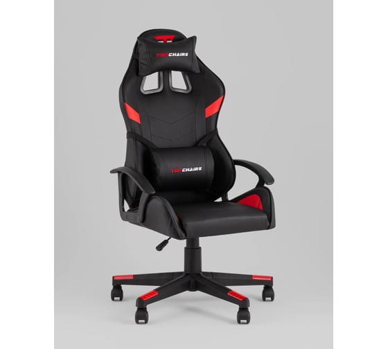 Кресло компьютерное игровое Стул Груп TopChairs Warden, черно-красный GF-8066-5 black+red