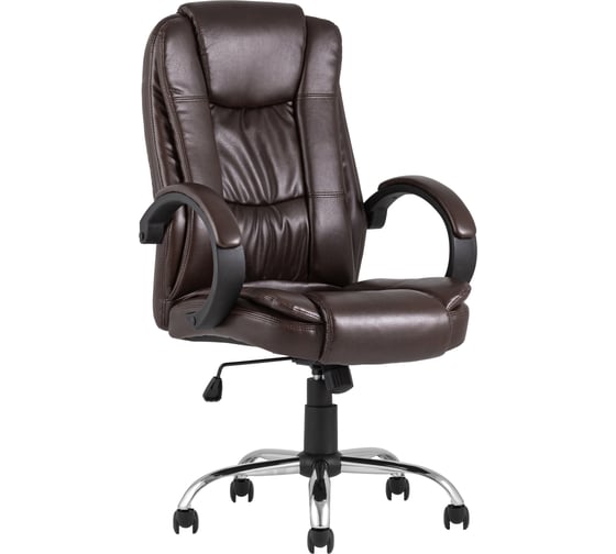 Кресло руководителя Стул Груп TopChairs Atlant, коричневое D-430 brown