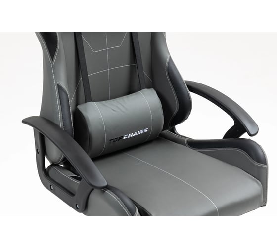 Кресло компьютерное игровое Стул Груп TopChairs Wyvern, серо-черный GF-8066-6 grey+black