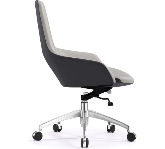 Кресло компьютерное руководителя Стул Груп TopChairs Soulo, бежевый, серый A308 8371-12/1