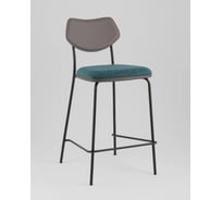 Стул полубарный Стул Груп Casey, темно-бирюзовый, с серой экокожей B2171-H65 K-17+M8532 MAB1-10