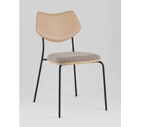 Стул полубарный Стул Груп Casey, темно-серый, с бежевой экокожей (комплект 4 стула) B2171-H65 K-6+M8506 D21 BOX