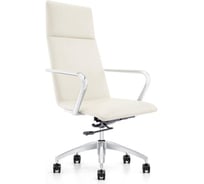 Кресло для руководителя Easy Chair 593 TPU бежевое, искусственная кожа, металл 1169107
