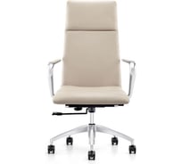 Кресло для руководителя easy chair 509 tpu бежевое экокожа металл