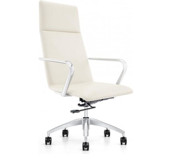 Кресло для руководителя Easy Chair 593 TPU бежевое, искусственная кожа, металл 1169107 1