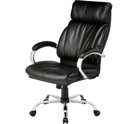 Кресло BN_Dp_Руководителя EChair-516 RT Комус Мебель рецикл.кожа черная 299460