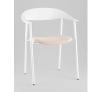 Стул для кухни обеденный Стул Груп Eila, с подушкой, пластик белый PC018-C white
