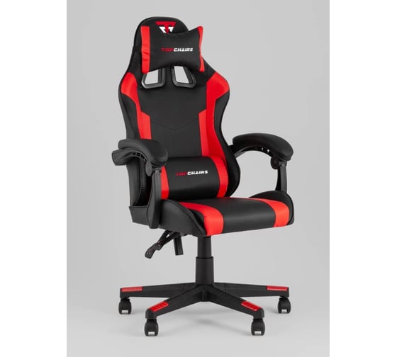 Кресло компьютерное игровое Стул Груп TopChairs Commander, черно-красный GF-8082 black+red