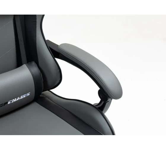 Кресло компьютерное игровое Стул Груп TopChairs Commander, серо-черный GF-8082 grey+black