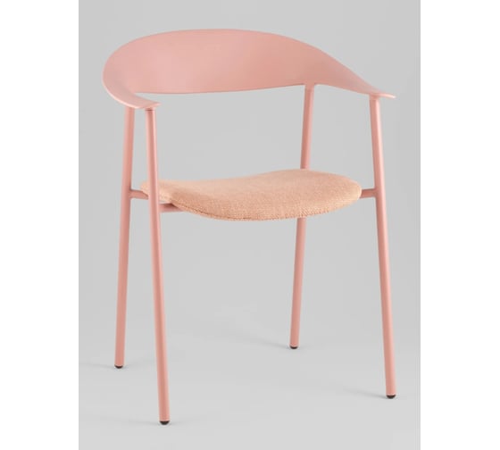 Стул для кухни обеденный Стул Груп Eila, с подушкой, пластик розовый PC018-C pink
