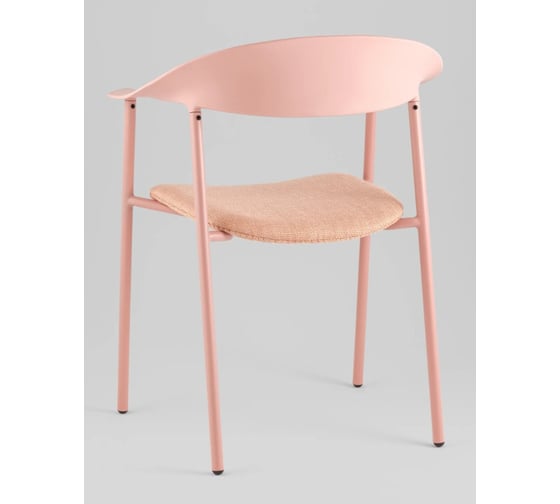 Стул для кухни обеденный Стул Груп Eila, с подушкой, пластик розовый PC018-C pink