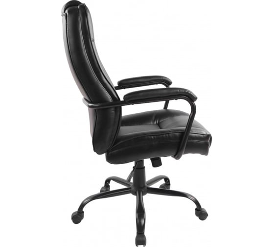 Кресло для руководителя Easy Chair 584 TR черное, рециклированная кожа, металл 1044980