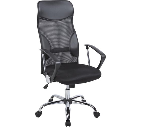 Кресло для руководителя Easy Chair 506 TPU черное, искусственная кожа/сетка/ткань, металл 273572