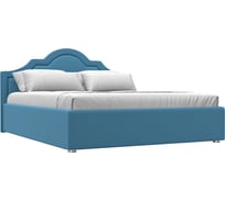 Интерьерная кровать Лига диванов Афина 160 рогожка Амур голубой 123579