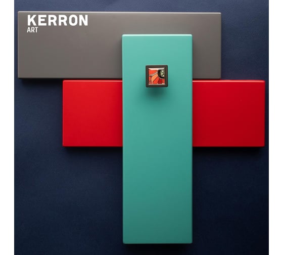 Ручка-кнопка KERRON PASSION полимер, черный лакированный никель KA1-000PS21P-NF
