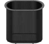 Овальное металлическое подстолье GENGLASS черное TRUBIS Oval GGTP-03-2-O