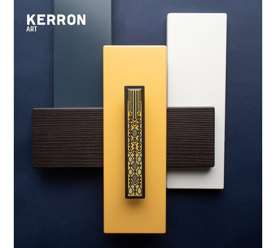 Ручка-скоба KERRON JEWEL 128 мм, полимер, черный лакированный никель KA1-128JW42P-NF
