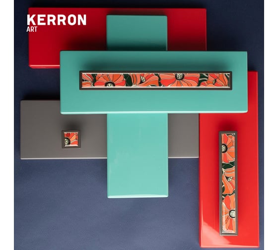 Ручка-скоба KERRON PASSION 128 мм, полимер, черный лакированный никель KA1-128PS21P-NF