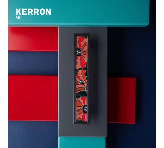 Ручка-скоба KERRON PASSION 128 мм, черный лакированный никель KA1-128PS21-NF