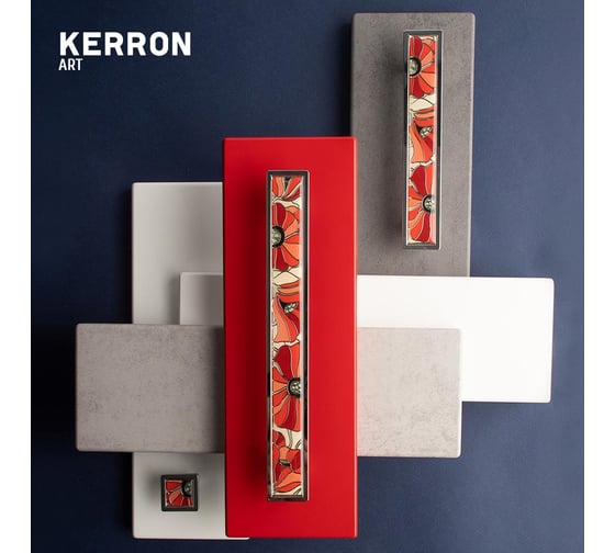 Ручка-скоба KERRON PASSION 192 мм, полимер, хром KA1-192PS11P-CR