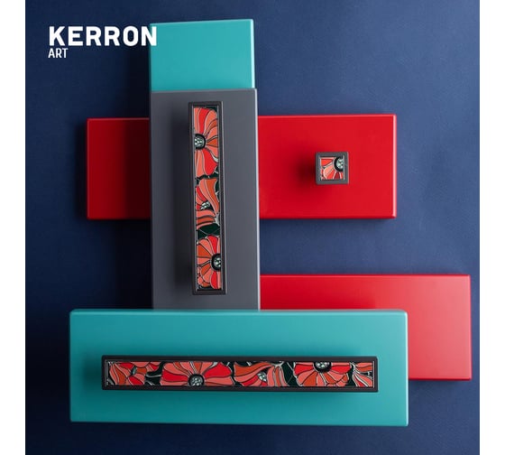 Ручка-скоба KERRON PASSION 192 мм, черный лакированный никель KA1-192PS21-NF