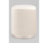 Пуф Стул Груп Шарлотта с ящиком, серебро, велюр бежевый 19A205VA-8167-01-S