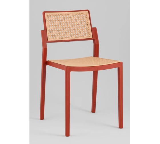 Стул для кухни обеденный Стул Груп пластиковый Milto, красный 8059 red/beige