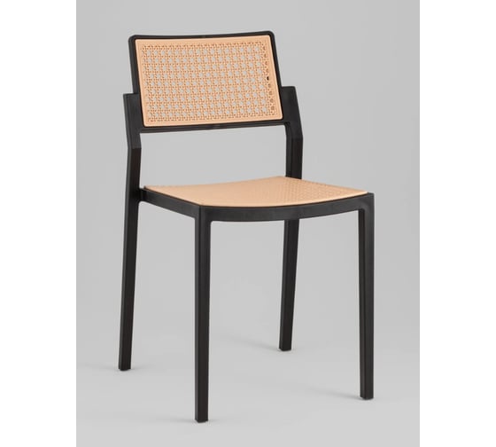 Стул для кухни обеденный Стул Груп пластиковый Milto, черный 8059 black/beige 1
