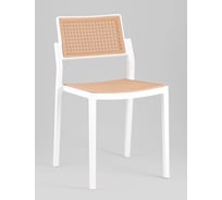 Стул для кухни обеденный Стул Груп пластиковый Milto, белый 8059 white/beige