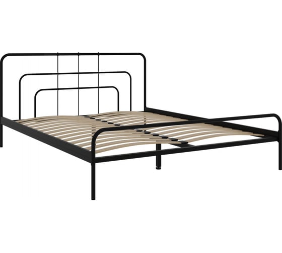 Двуспальная кровать Woodville Ирэн 160х200 см, черная 613390