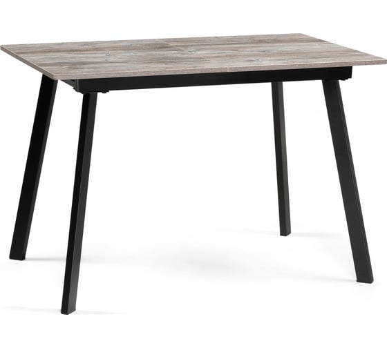 Деревянный стол Woodville Агни 110(140)х68х76 см, сосна пасадена/черный матовый 612870
