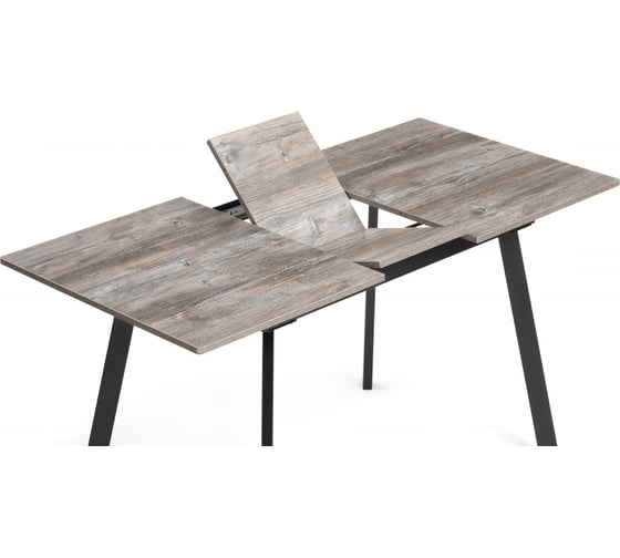 Деревянный стол Woodville Агни 110(140)х68х76 см, сосна пасадена/черный матовый 612870