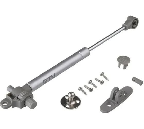 Газлифт мебельный GTV 80n, с амортизатором, цвет серый pd-gam080-n02