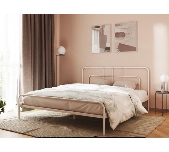 Полутораспальная кровать Woodville Ирэн 140х200 см, белая 613395