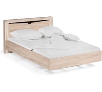 Полутораспальная кровать Woodville Магантия 140х200 см, с ПМ, парящая, дуб баррик 533200